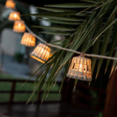 Ternate Solar Rattan String Light Rechargeable 315" Long